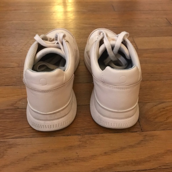 Everlane Pink Leather Trainer Lace Sneakers - Picture 4 of 4